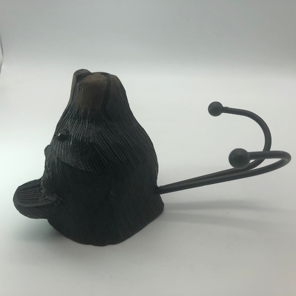 Wood Bear Head Coat Hanger Lodge Rustic Cabin - Picture 3 of 6